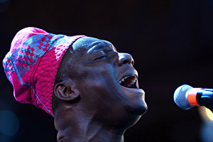 Зерегуи Брис Флорентан Фуако выступает на Международном джазовом фестивале Koktebel Jazz Party в Коктебеле